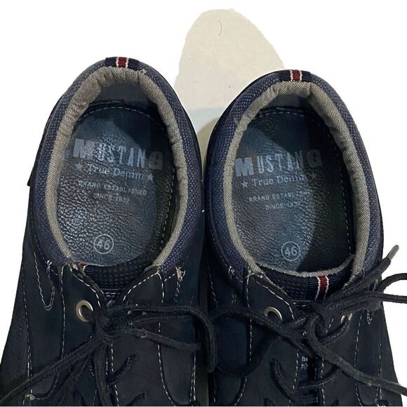 MUSTANG Men\'s dress shoe Oxford 4150-310-307 Navy SZ 46 US15 synthetic leather main image 4